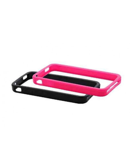 Accessoire Iphone - 2 x Bumper de protection - Noir et Rose